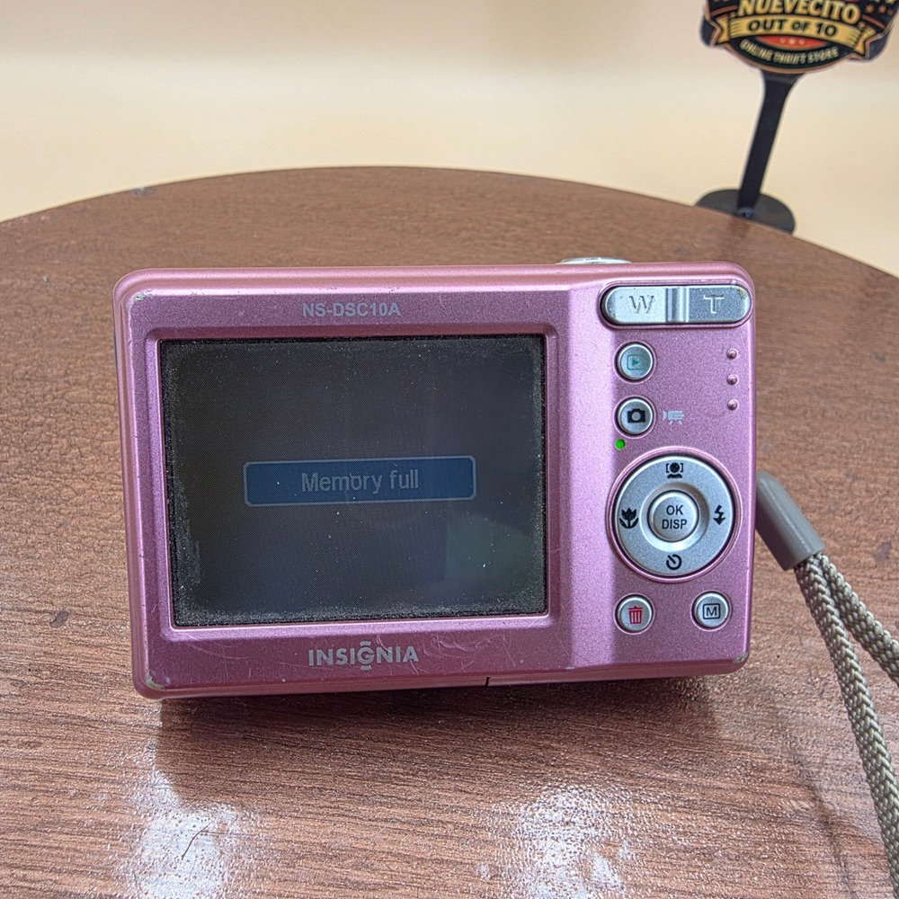 Insignia NS-DSC10A 10.0MP Digital Camera 3x Optical Zoom Metallic Pink Y2K Retro